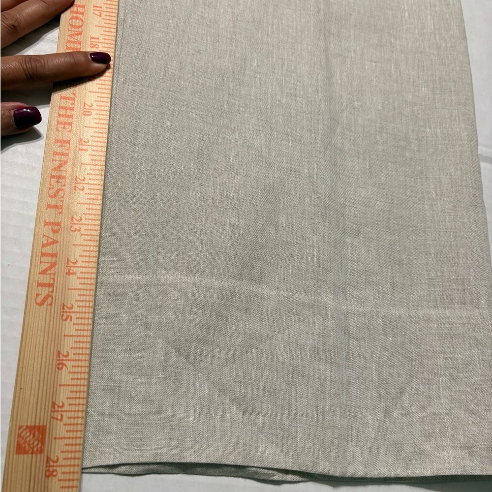 WHYCI Milano Casual Neutral Beige Linen Wide-Leg Pull On Pants w Pockets - Picture 8 of 10